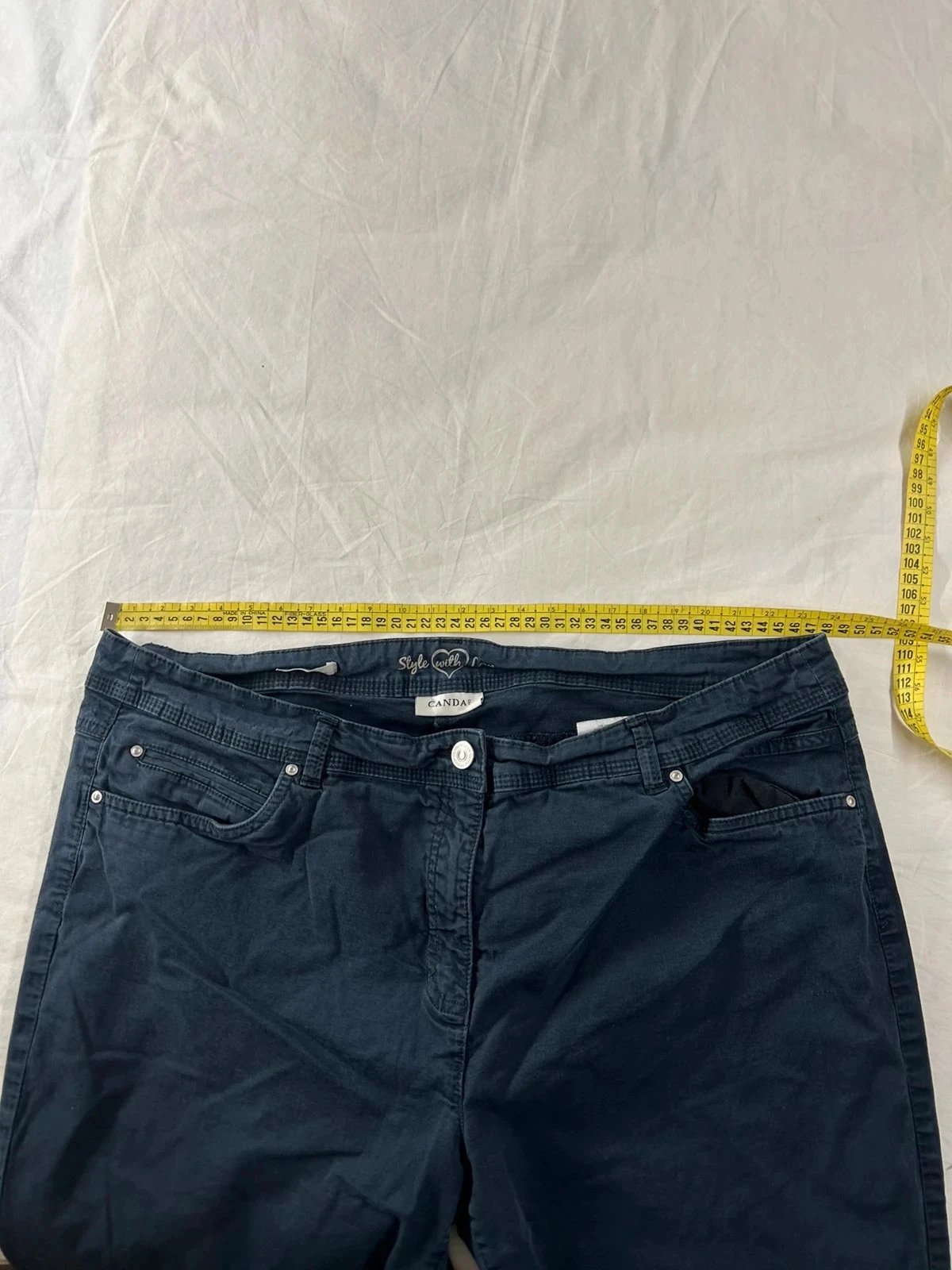 Rechte marineblauwe jeans Canda – photo 7